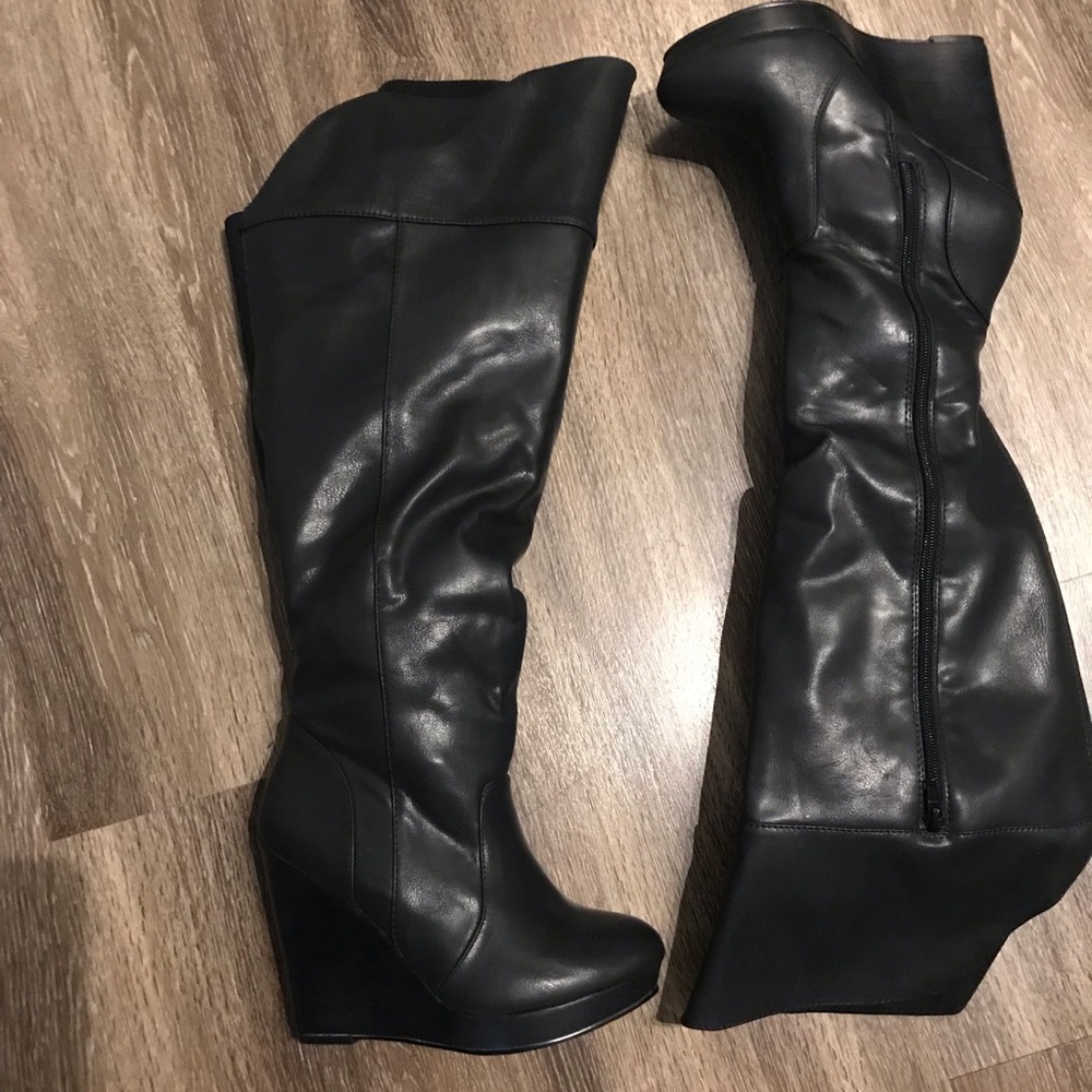 Plus size thigh high boots